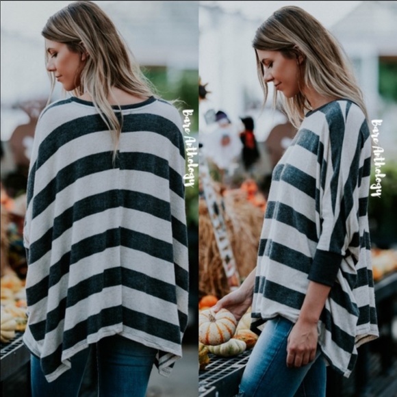 BESTSELLER!!  Striped Dolman Top - Picture 4 of 4